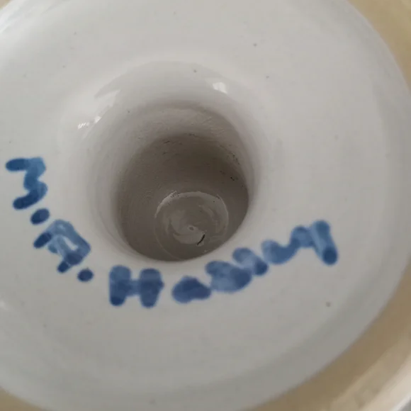 Blue and White Ceramic Goblet M.A.HADLEY - Picture 2 of 4